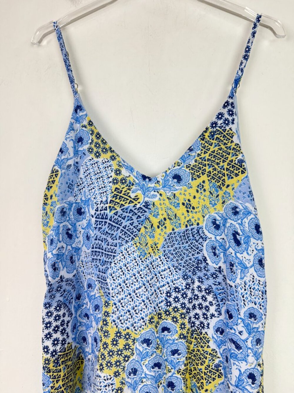 Peixoto Floral Maxi Dress Cotton Sundress Pockets Campo Azul Blue Yellow Size XL - Picture 3 of 14